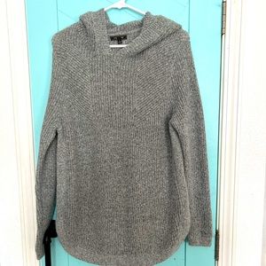 Womens long sleeve hooded grey sweater-Size large-worn once or twice